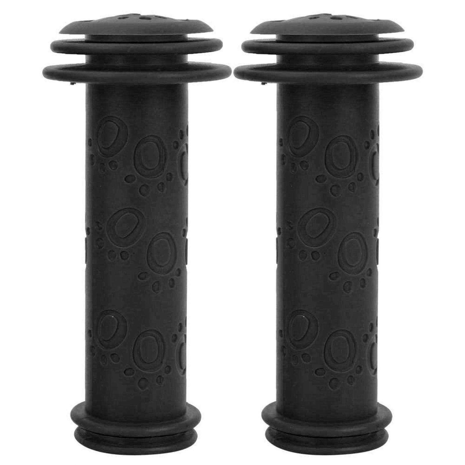 Bike Handlebar Grips, Plastic Kids Bike Cycling Grips Kid Bike Handle Grips Easy Installation for Outdoor Hiking (Black)