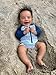 RUGGEDBUTTS Baby/Toddler Boy Swimsuit, One Piece Zipper Rash Guard Sunsuit with UPF 50+ Sun Protection - Coastal Stripes, 12-18m