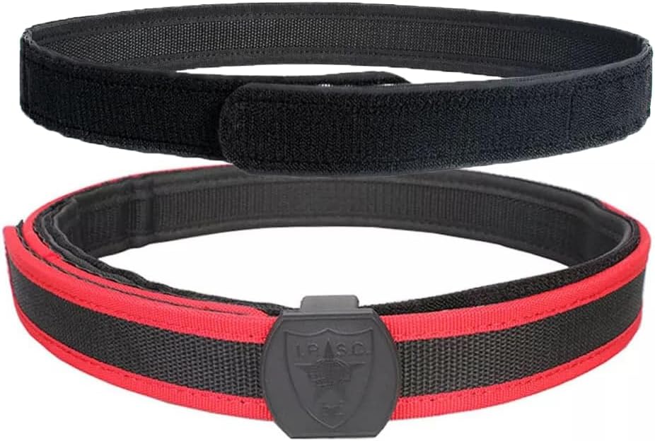 SINAIRSOFT Dual Layer Tactical Belt,ISPC/IDPA /3 Gun/UIT High Speed Shooting Belt & Multiple Speed Pistol Mag Pouches