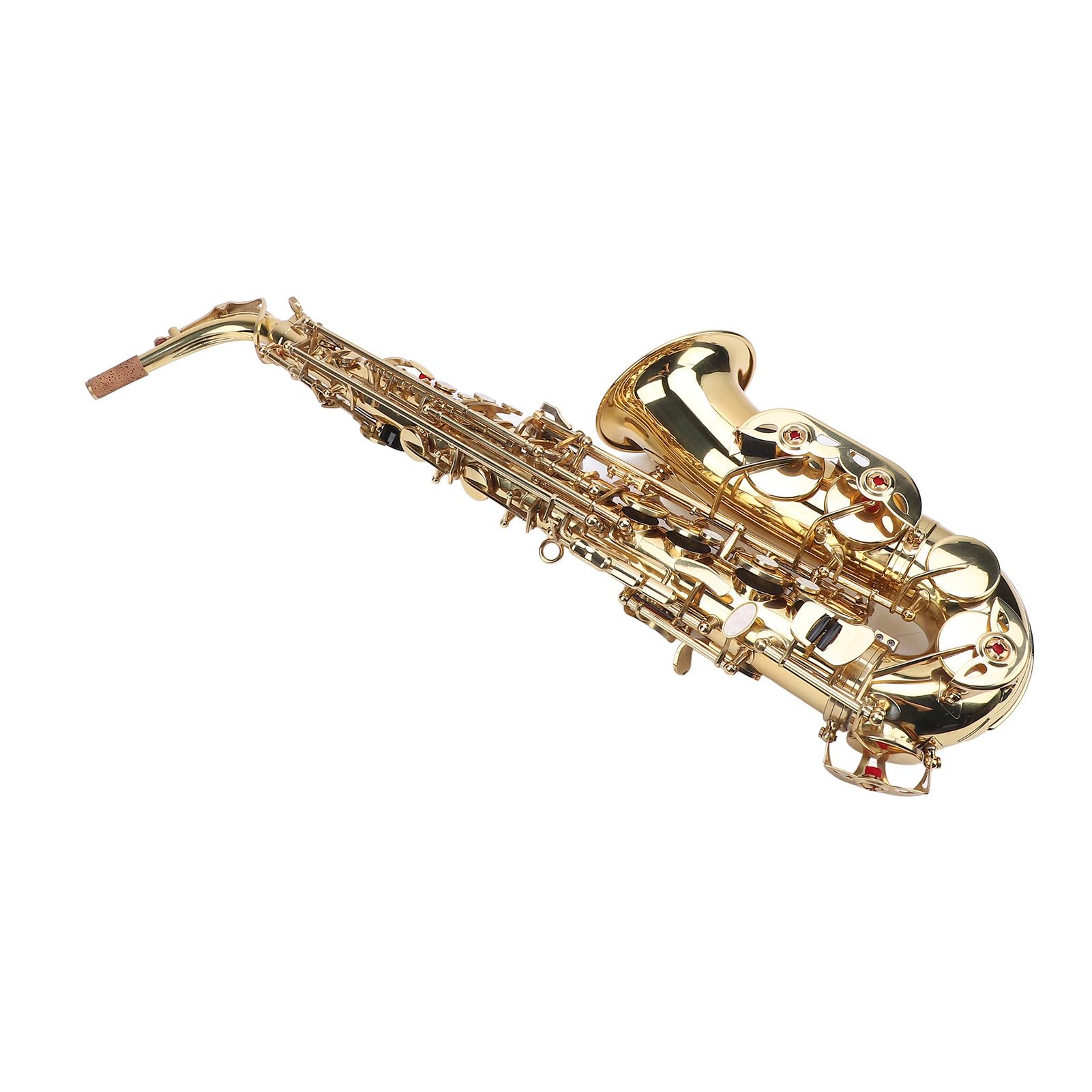 Kit per Sassofono Contralto Eb, Kit per Sassofono Contralto in Ottone con Tasto F e Sassofono con Collo Curvo per Incisione su Tubo a U Basso per Tutti i Musicisti