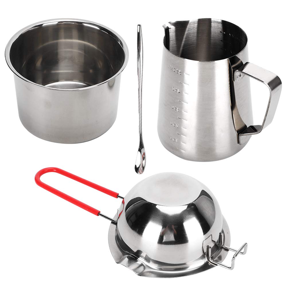 Kit fai da te per la fabbricazione di candele per principianti adulti, pentola a doppia caldaia in acciaio inossidabile per fondere cioccolato/caramelle/candela