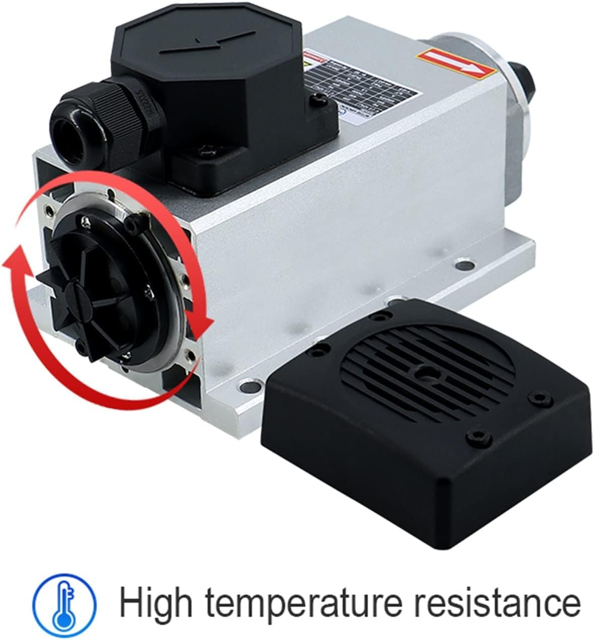 110v Spindle Motor Kit，1.5kw Square Air Cooled Spindle Motor 24000Rpm 400Hz,VFD Variable Frequency Drive ，7 pcs ER11 Collets （1-7mm） for CNC Router Engraving Milling Machine