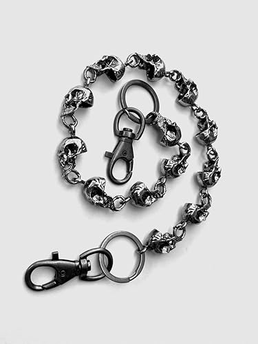 Miniatura 6 de PINKPIN Skull Wallet Chains for Men Pants Chain Jean Chains Belt Chain Biker Chain Skull Chains Halloween Costumes Decor Pocket Chains Punk Heavy
