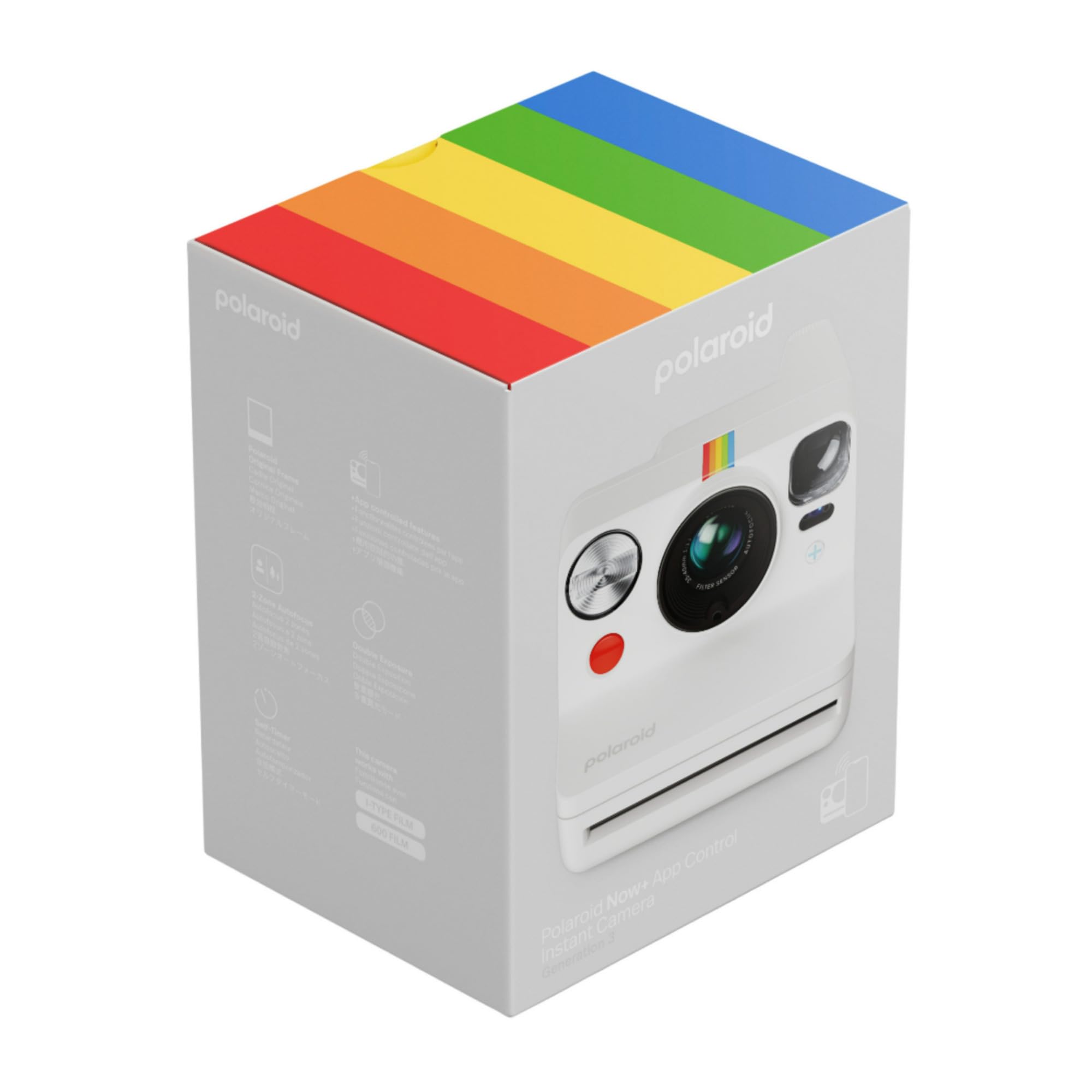 Appareil photo instantané Polaroid Now+ Génération 3 + Pack de films 8 photos Blanc