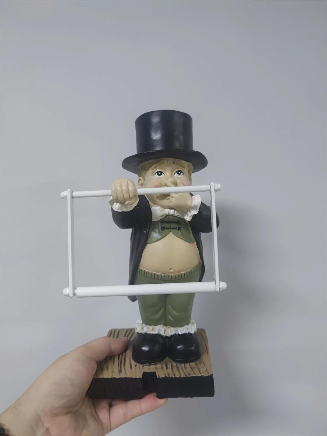 2023 Toilet Roll Paper Holder Stand Toilet Butler Paper Holder Butler Toilet Paper Holder Statue for Bathroom Pinching Nose Resin Ornament for Bathroom
