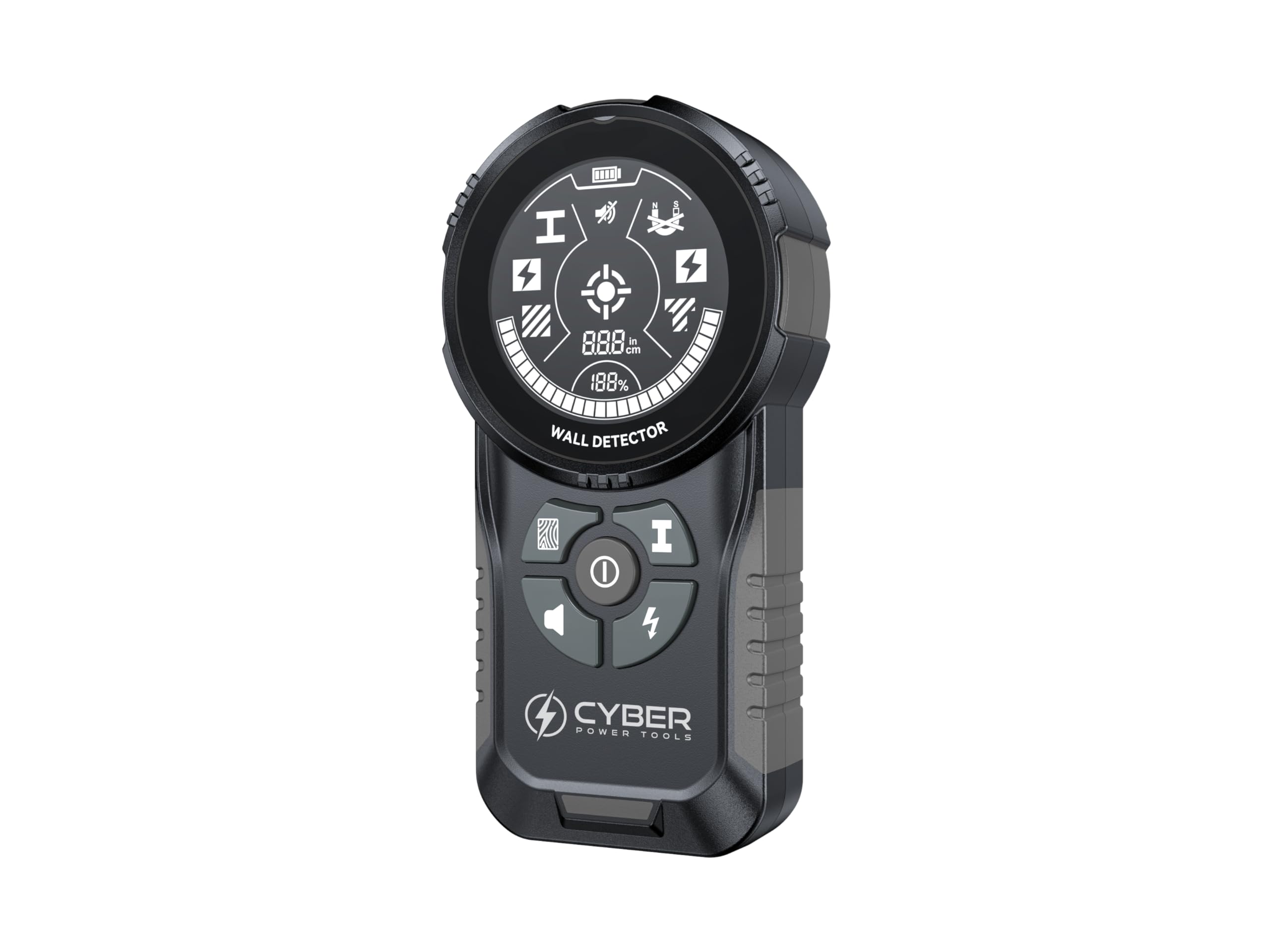 Cyber Tools Cyber Professional Stud Finder, Multi-Mode Wall Scanner for Wood, Metal & Other Wall Types with Digital Display, Ergonomic Grip & High-Accuracy Sensor