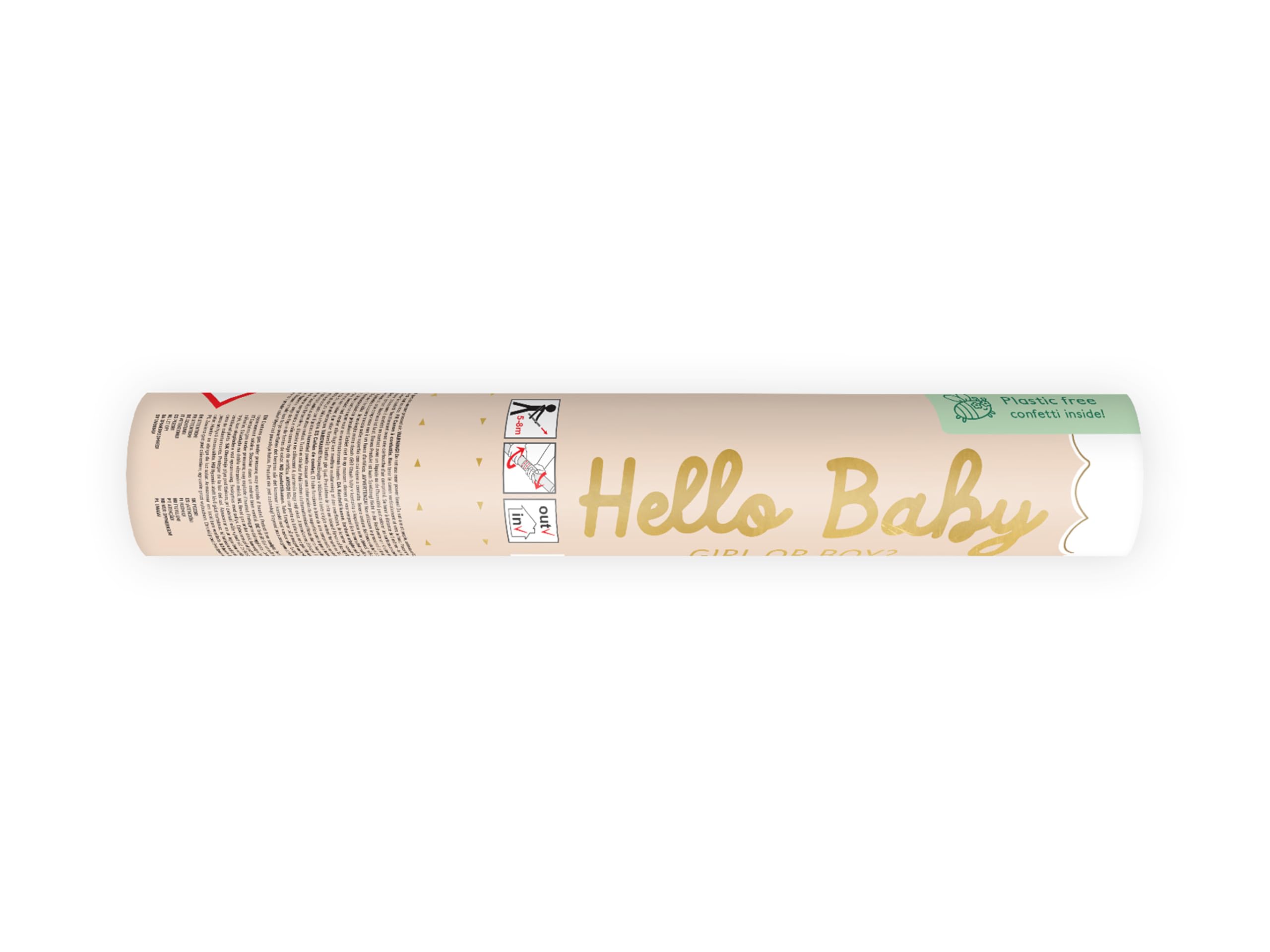 Konfettikanone Baby Geschlecht Junge Schmetterlingskonfetti 20cm x 24 Stk - 5 bis 8 m Effekthöhe - Konfetti Kanone Babyparty Gender Reveal Party - Partypopper Konfettiregen - Konfettibombe