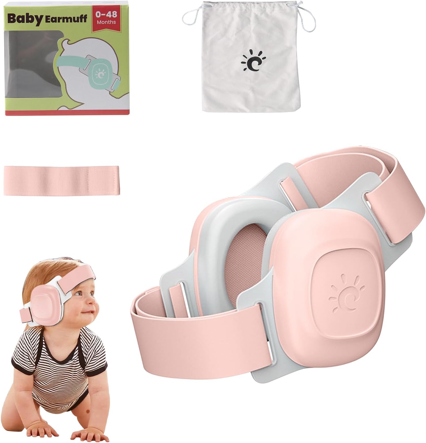 Baby EarMuffs Noise Protection,Babies Noise Cancelling Headphones with Adjustable Headband,Infant Ear Protection