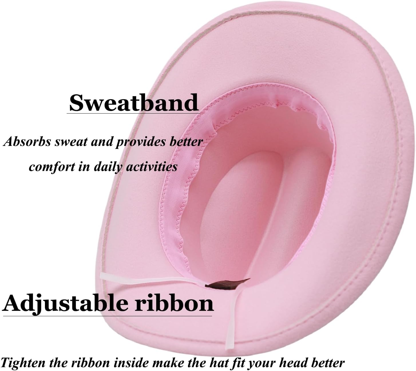 Kids Cowboy Hat for Girls Boys Western Cowgirl Hat for Kid with Buckle Belt Unisex Wide Brim Fedora Hat