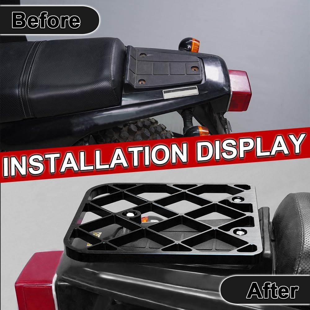 Xitomer Luggage Cargo Rack Fit for TW200 1990-2026 TW200 Motorcycle Rack Luggage Rack (Black)
