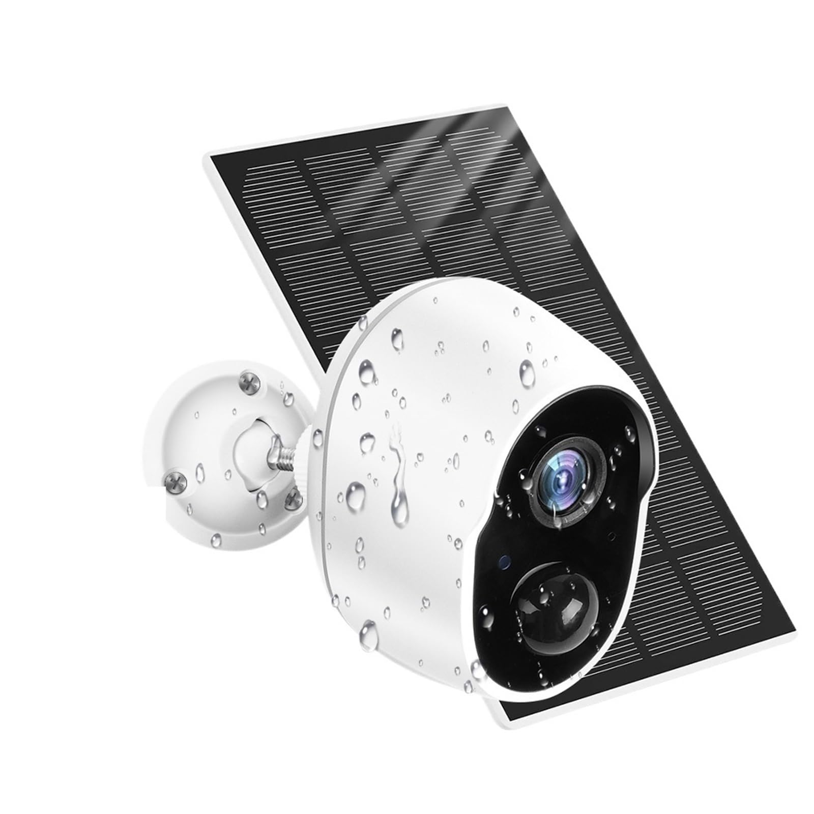 JVDDI 9000mAh Rechargeable Battery Solar IP65 Outdoor Wireless WIFI 3MP Surveillance Siren CCTV Camera(Solar Camera 64G)