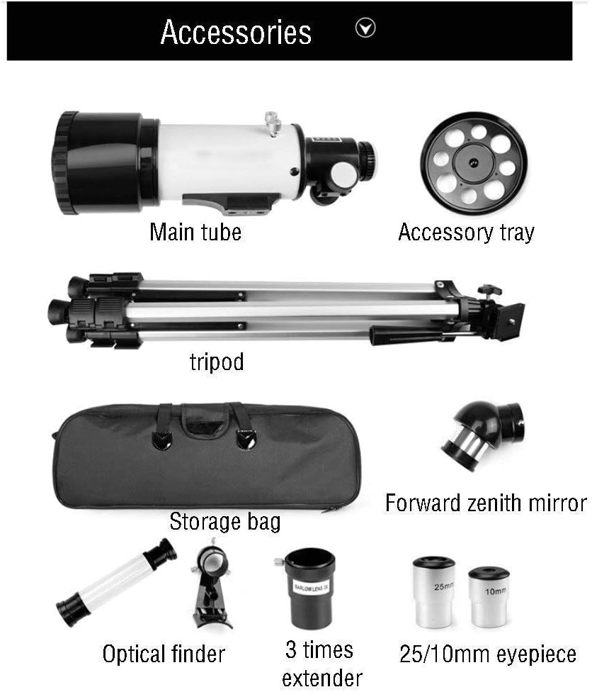Telescope for Kids Beginners 70mm Aperture 400mm Mount Multi-Coated Optics Telescopes for AdultsPortable Astronomy Re