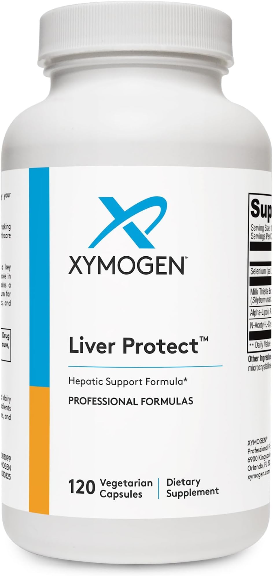 XYMOGEN Liver Protect - Supports Liver Health + Glutathione Production - Milk Thistle Extract, ALA Alpha-Lipoic Acid, N-Acetyl-L-Cysteine, Selenium L-Selenomethionine (120 Capsules)