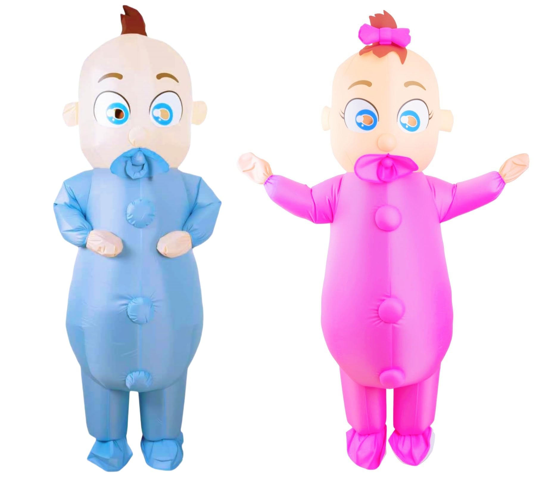 Photo 1 of GoodTHskycos Gender Reveal Baby Inflatable Costume 96Inch Giant Blow Up Halloween Cosplay Outfit for Gender Reveal Party (2Pcs)