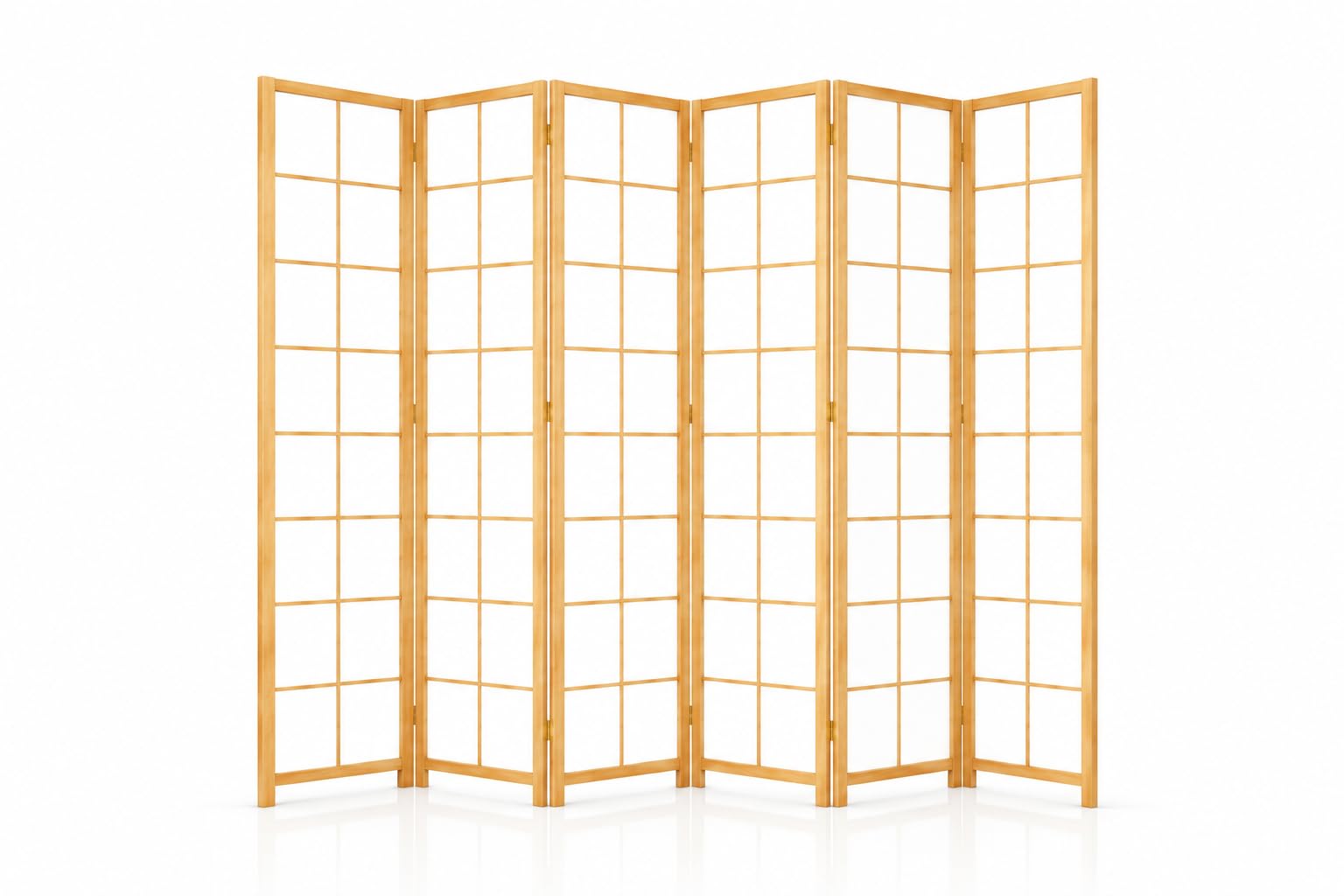 Raumteiler Holz weiß Scandi Chic Classic (J000) - Variationen 2-6 Flügel klappbar (250x172cm)
