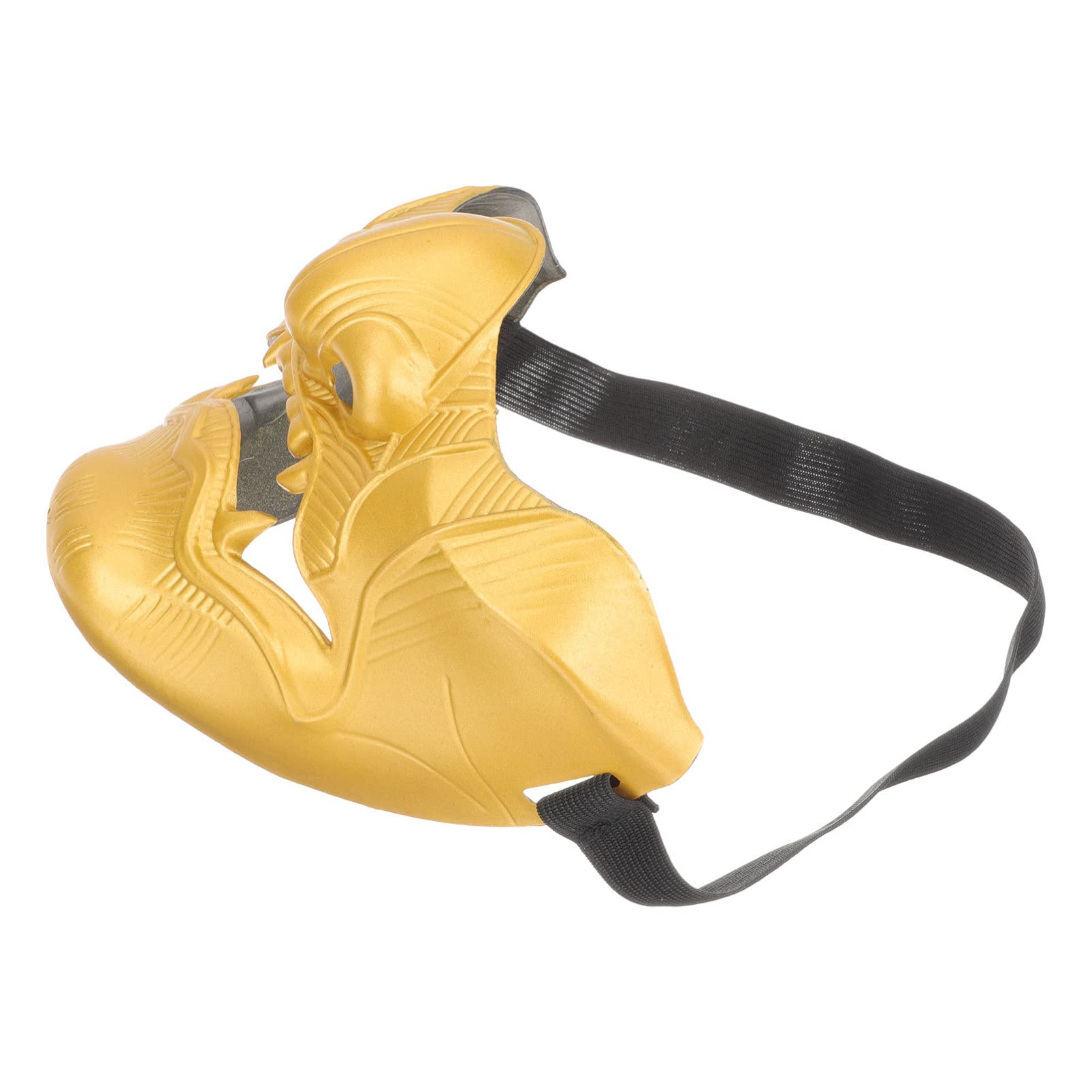 Halloween Devil Masks Horror Half Ghost of Tsushima Masks Horror Design Decorative Party Cosplay Prop (Color : Golden)