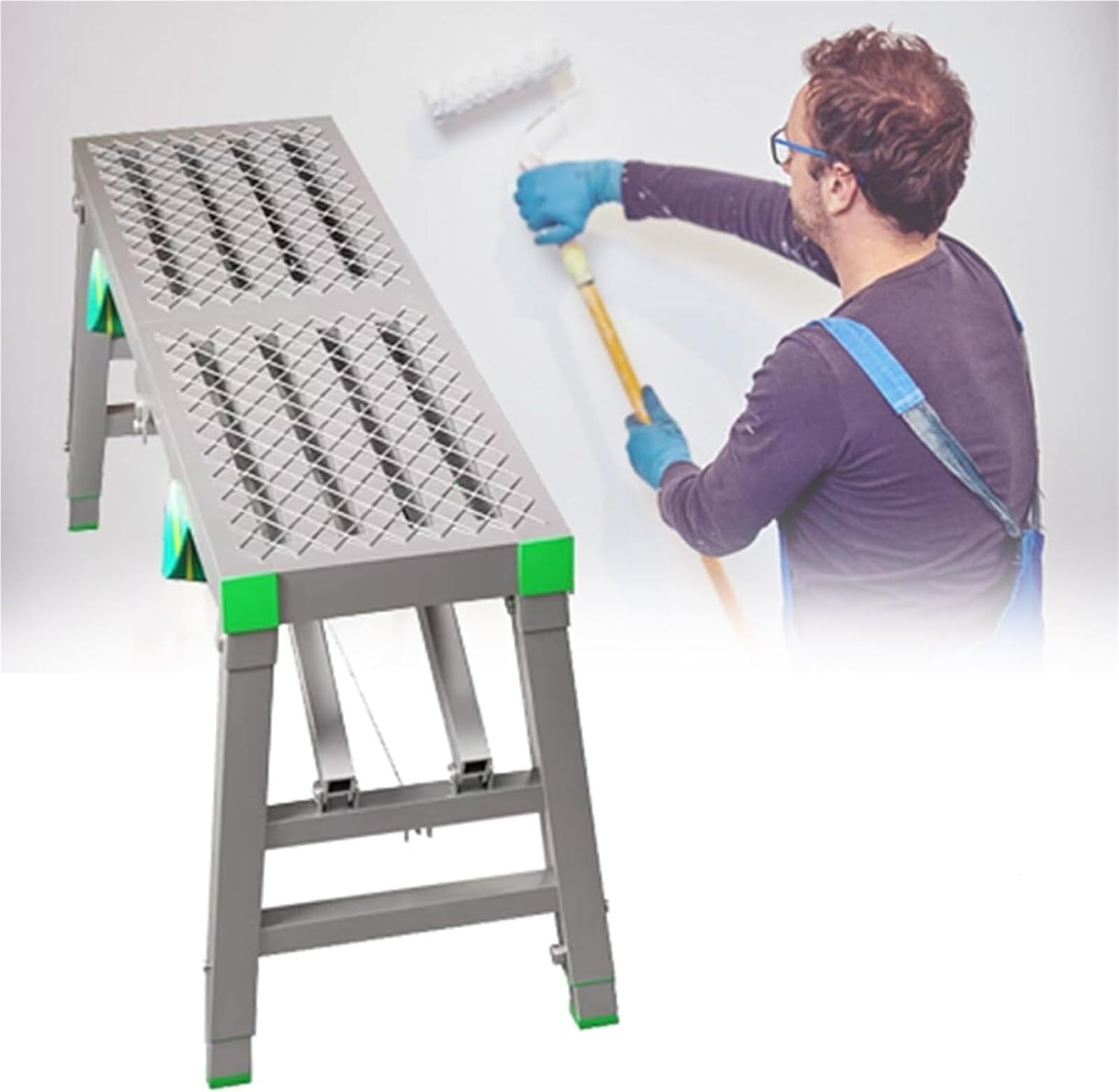 Plateforme de travail pliable en aluminium pour échafaudage et travaux de peinture