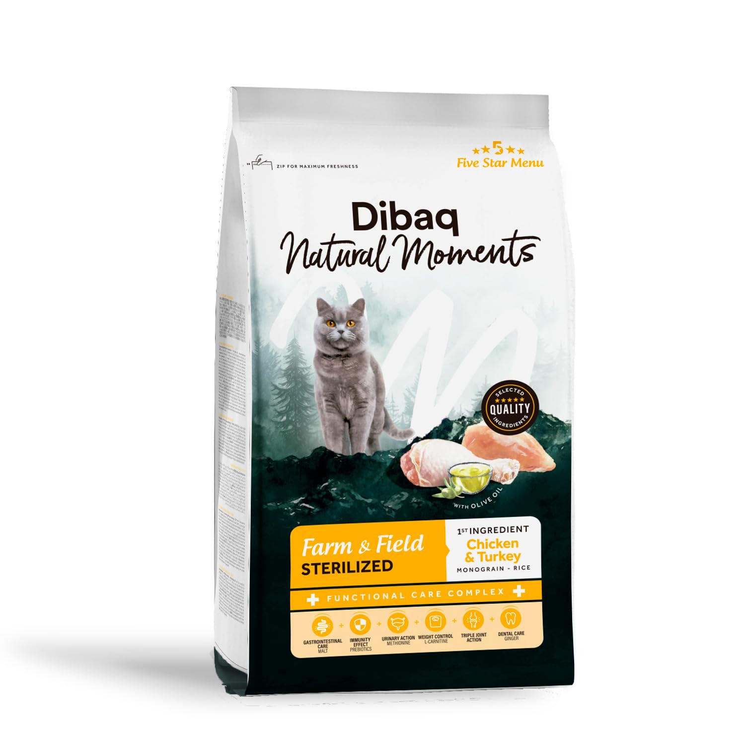 Dibaq Natural Moments 5 Star Stérilisé Poulet y Dinde, 6 kg