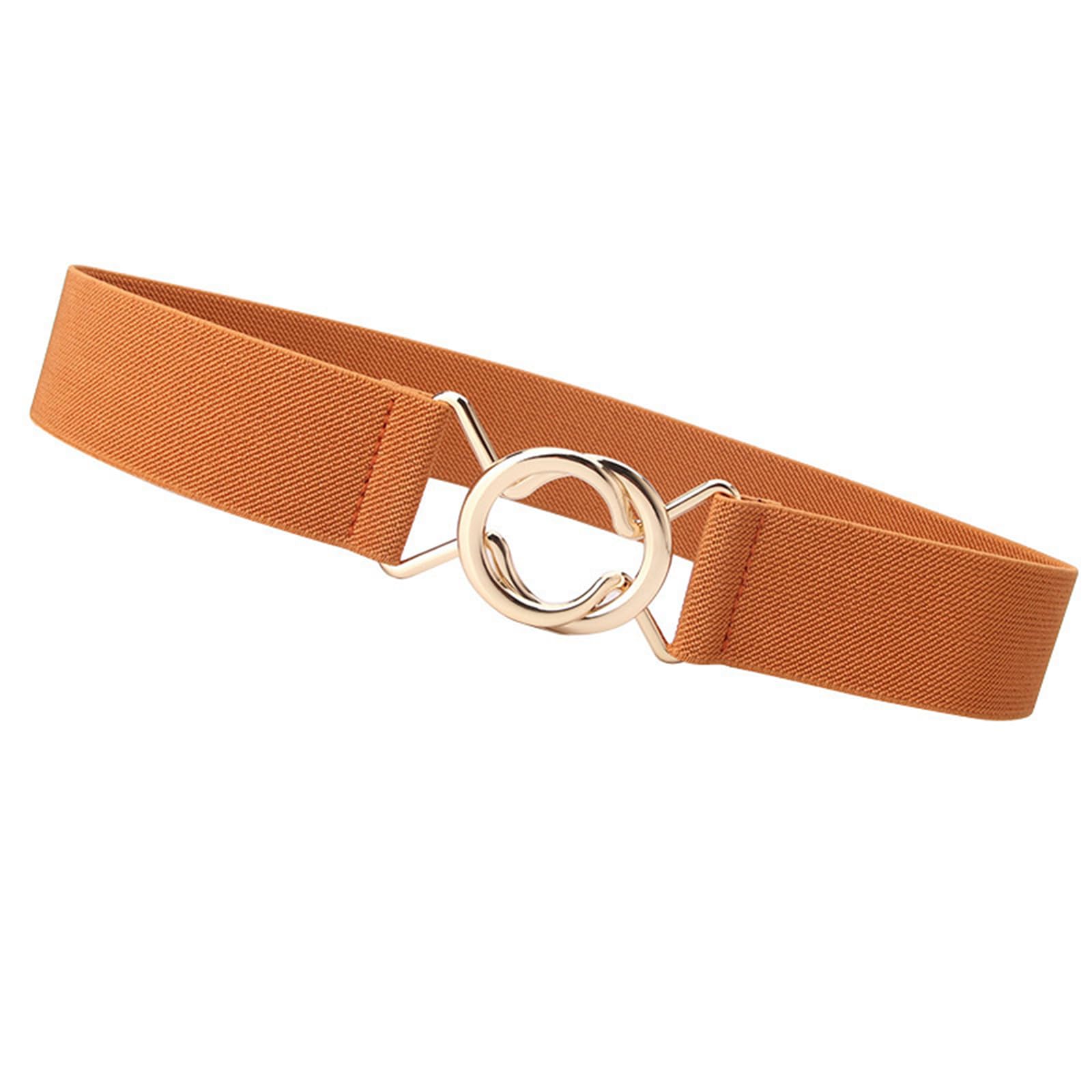 MICFENY Stretch Fabric Waist Cincher Belt With Metal Hook Closure Flexible Waistband For Women Teens Casual Outfit Dresses