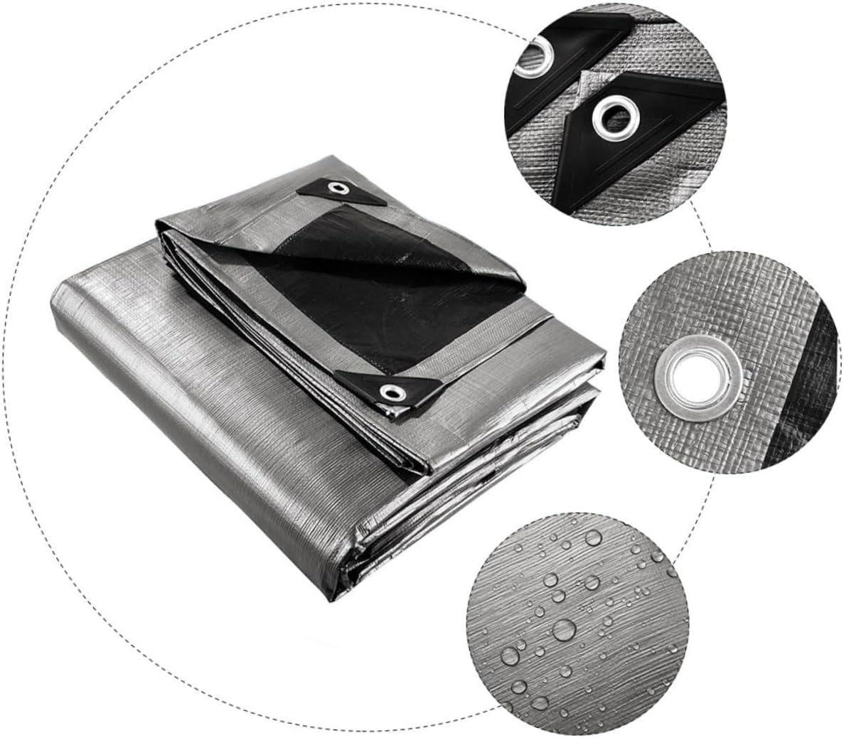 1pc Heavy-Duty Tarp Sun Canopy for Outdoor Use Rainproof Cover for Plants Cars Furniture Weather-Resistant Material