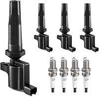 Vista 1 de Paquete de Bobina de Encendido y Bujías Compatible con Ford Escape Focus Transit Connect 2.0 2.3 2004 2005 2006 2007 2008 2009 2010 2011, 04 05