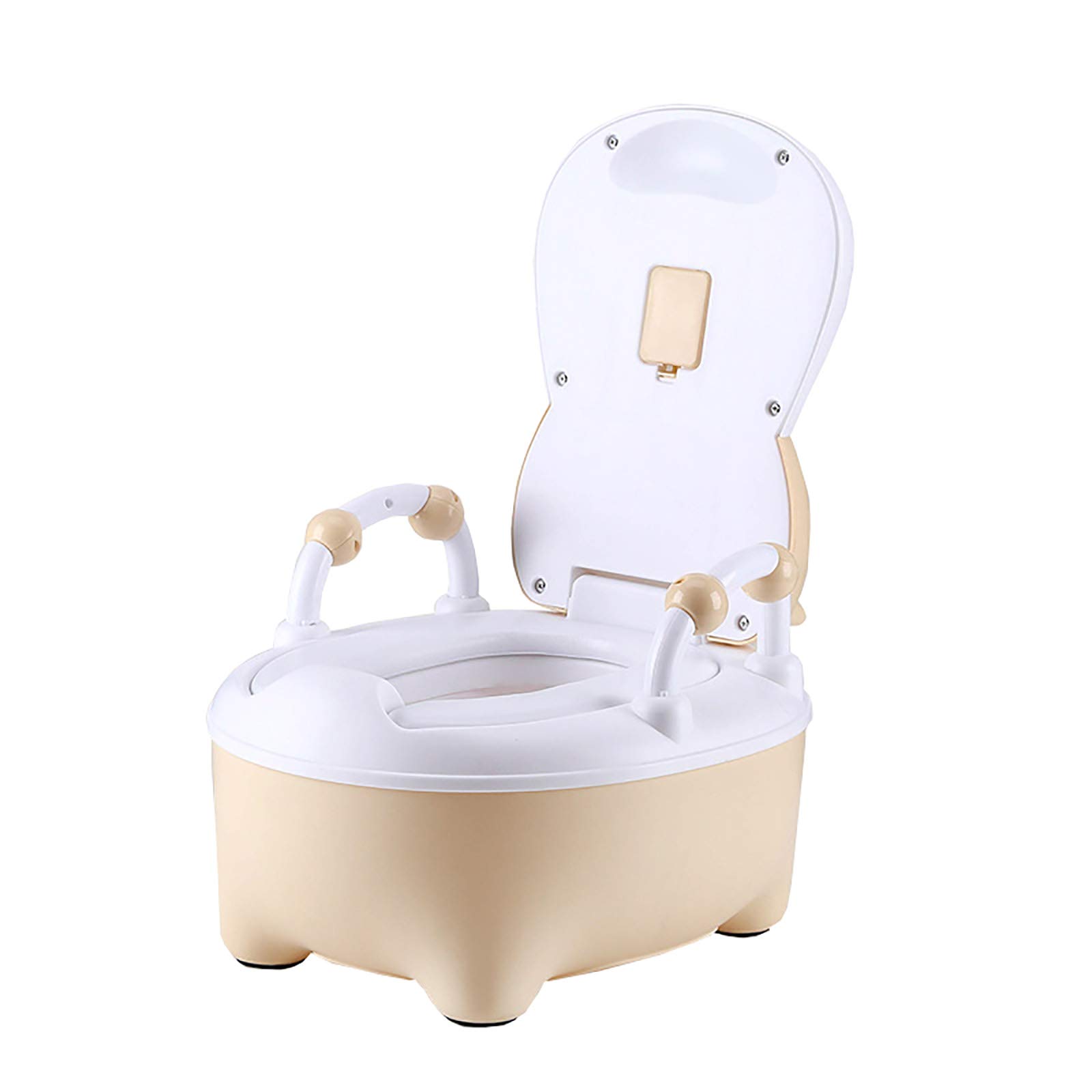 Vasino Portatile, WC da Viaggio per Bambini Design ergonomico, Facile da trasportare e Utilizzare Quando Si Viaggia Fuori o Si USA Il vasino,Beige