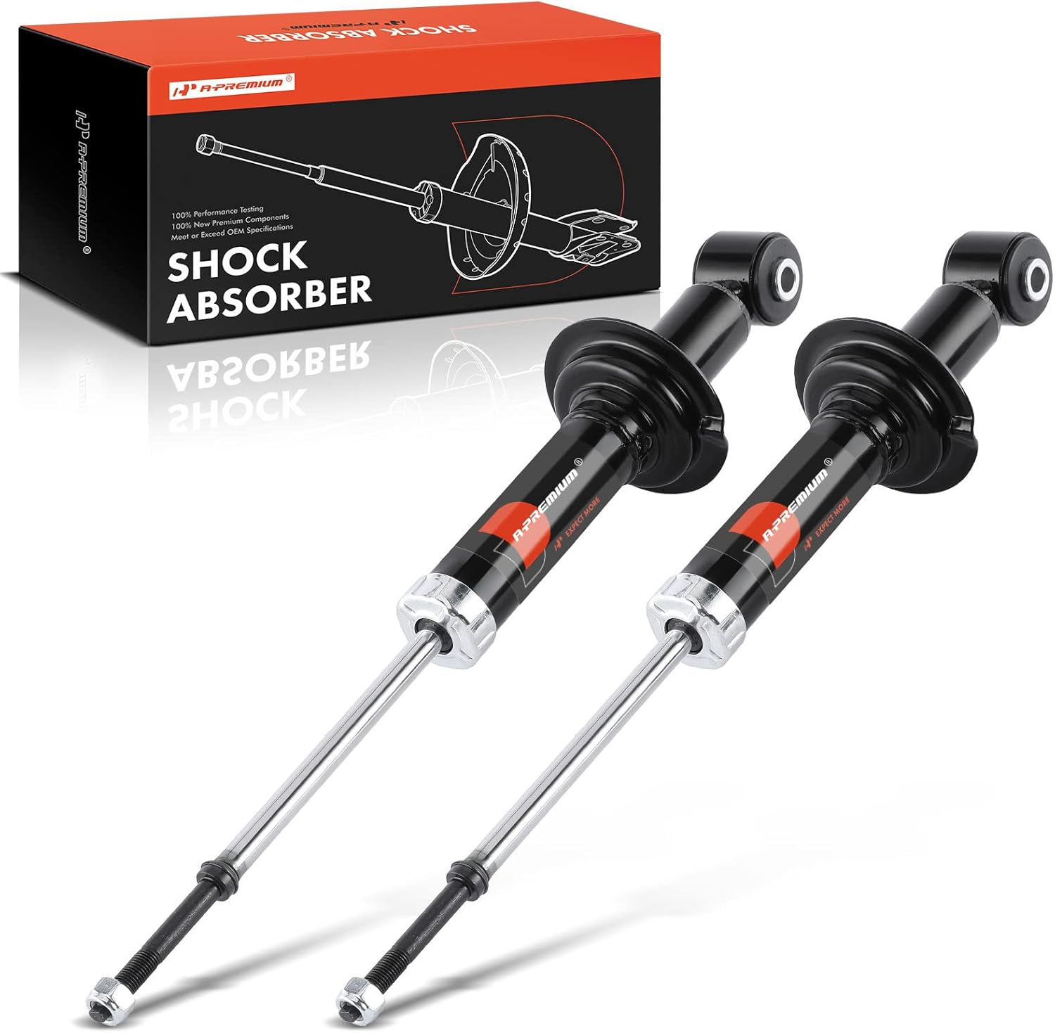 A-Premium Rear Pair (2) Shock Absorber Strut Assembly Compatible with Mitsubishi Outlander 2005 2006, Driver and Passenger Side