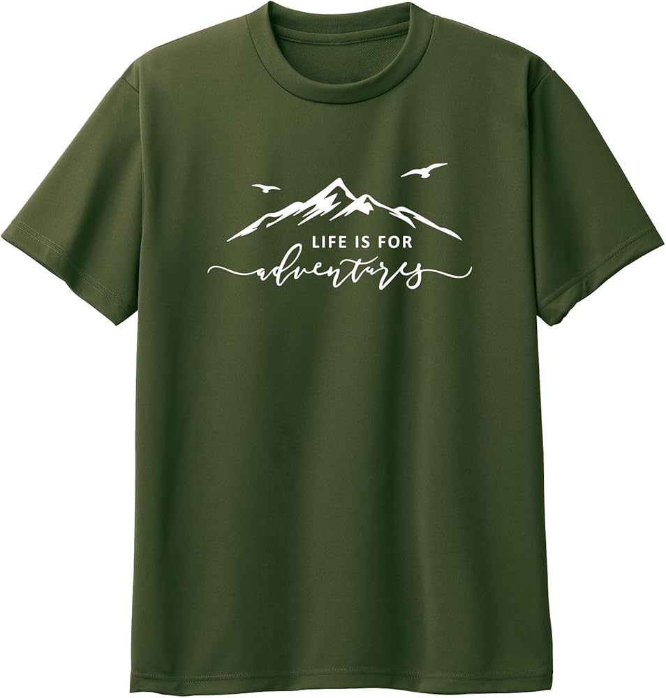 Amazon | ドライ Tシャツ 半袖 長袖 吸汗 速乾 登山 キャンプ 好き 