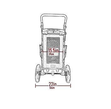 Pet Gear No-Zip Excursion Pet Stroller, Cherry