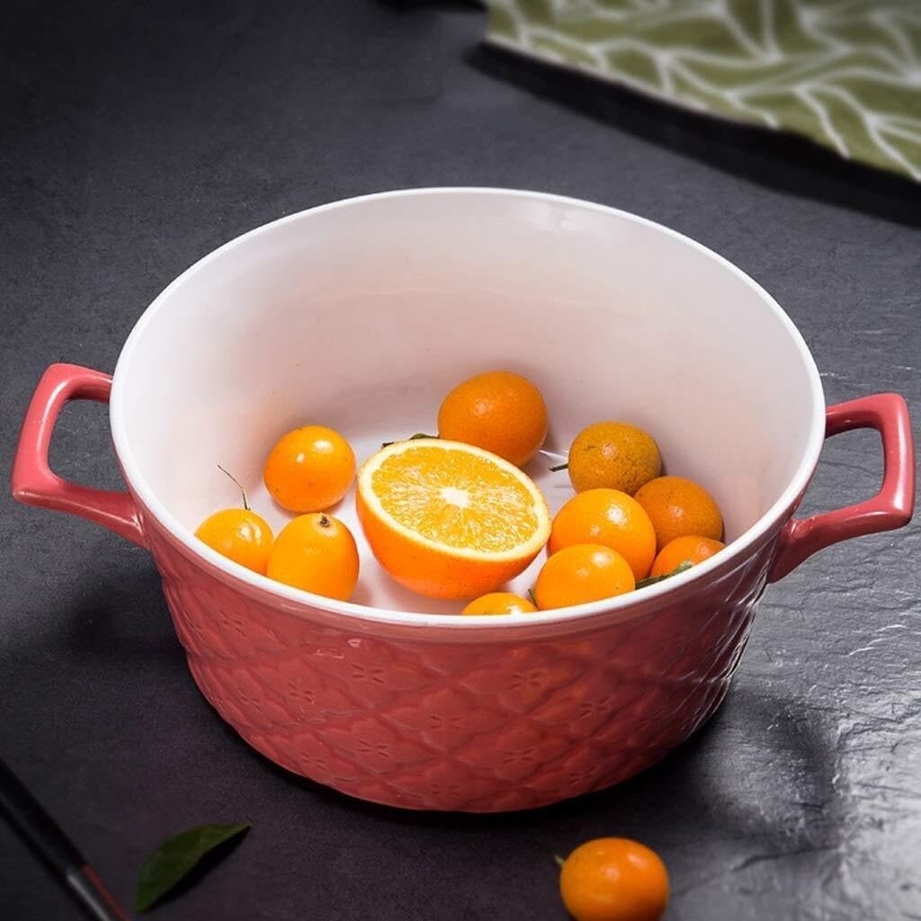 Ceramic Mixing Bowl With Handle – Creative Soup, Salad, Noodle, And Fruit Bowl, Easy-to-Clean, Stylish Tableware