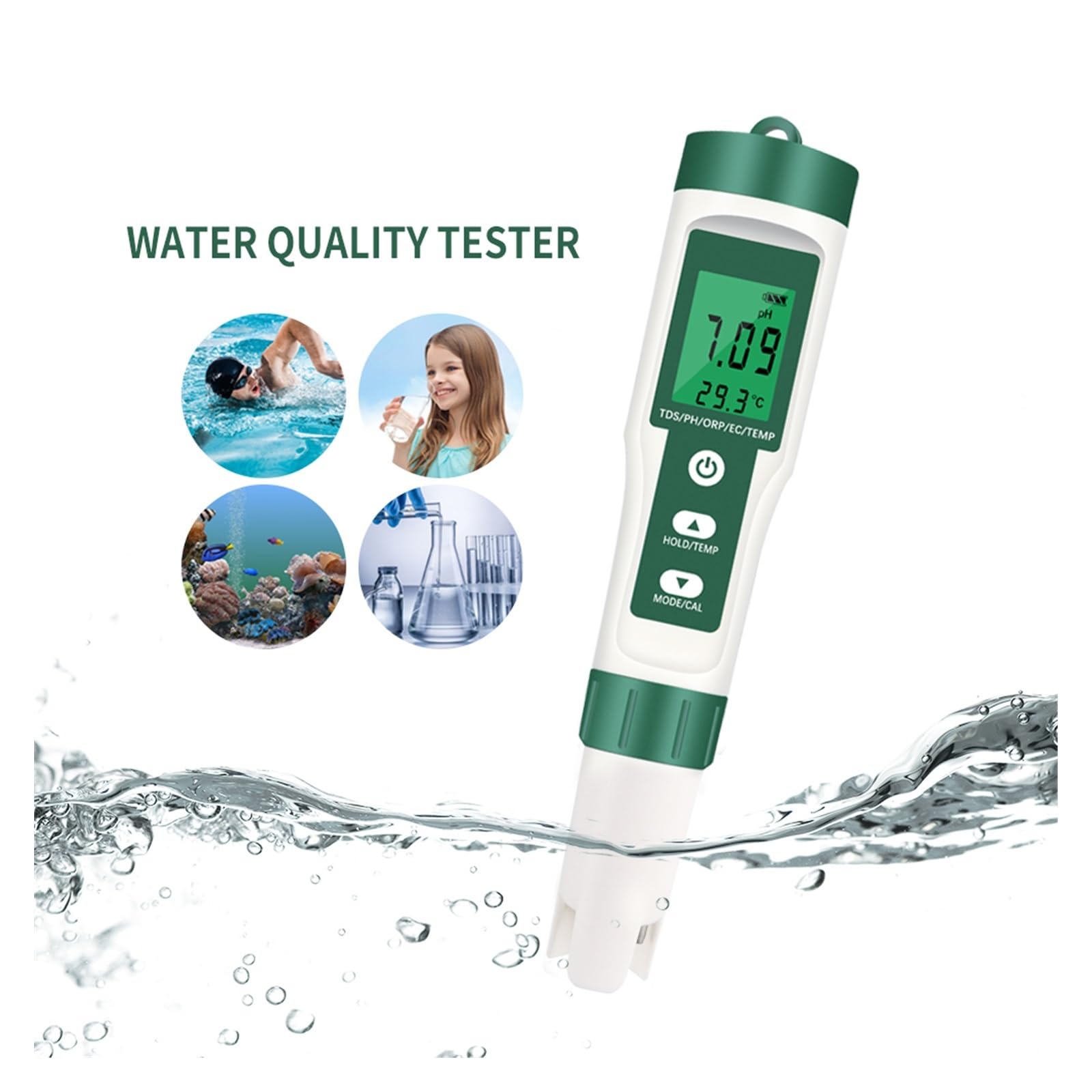 Amazon | デジタル PH計 水質測定器 PH測定器 5 in 1 デジタル PH