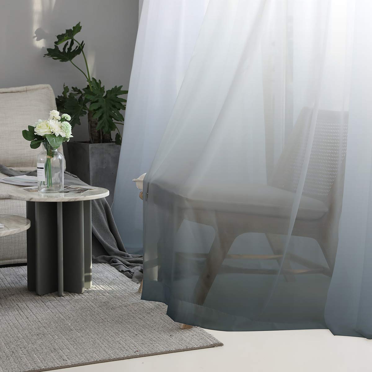 Tende oscuranti impermeabili, per giardino, patio, gazebo, protezione solare, antivento, isolanti termicamente, con occhielli, per portico, cabana, pergola, 2 pannelli