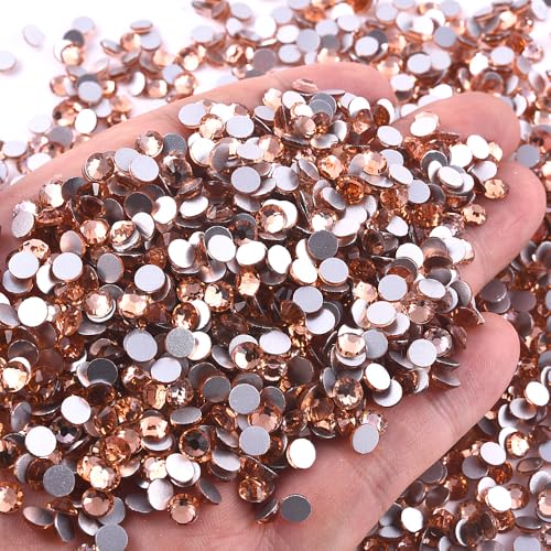 Image of 1440 Pieces SS16 /3.8-4mm Flat Back Crystal Rhinestones Round Gems for Nail Art,Champagne