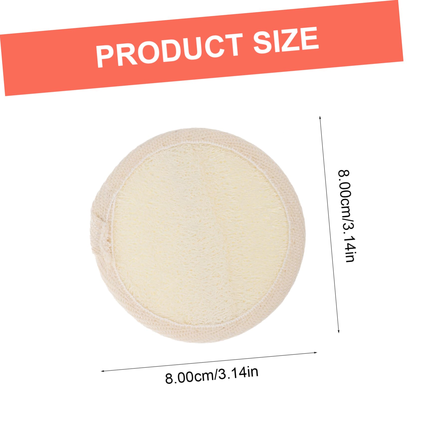 FOMIYES Face Loofah Pads Round Makeup Remove Exfoliating Sponges for Pore Cleaning Set for Home Salon