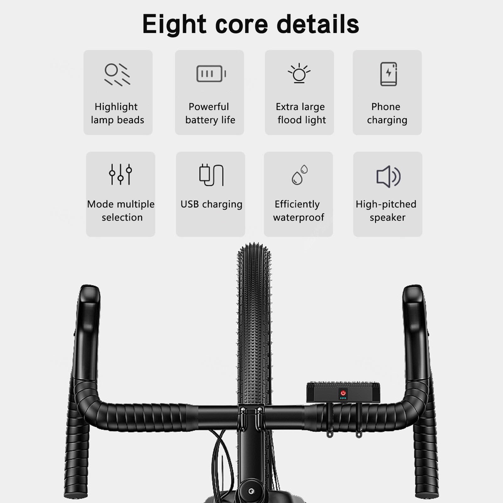 Luci Mtb, USB Ricaricabile,Impermeabile Con Luce Posteriore Bici Da Corsa, Frecce Monopattino Elettrico Impermeabile,Per Bici Strada E Mtb