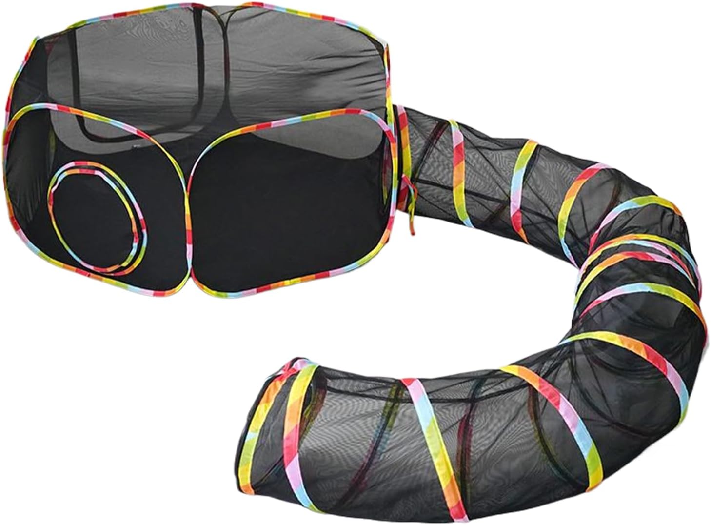 Zibeem 屋外用猫トンネル,屋内および屋外用折りたたみ式キャット