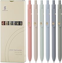 Ddaowanx Gel Pens, 6 Pcs 0.5mm Quick Dry Black Ink Pens Fine Point Smooth Writing Pens, Cute Office School Supplies Gifts for Women