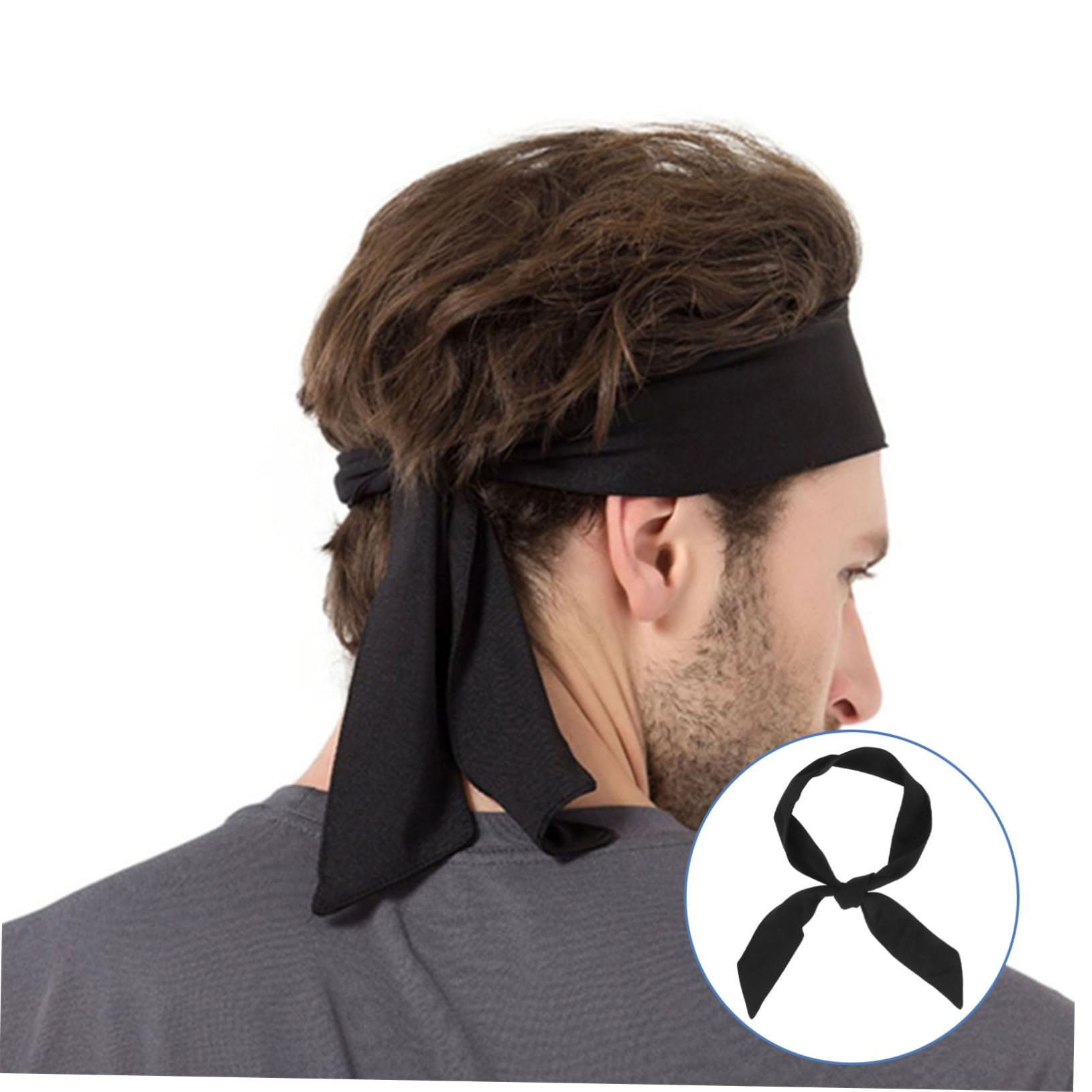 Diadema Deportiva de Lazo A15-02 en Poliéster Negro