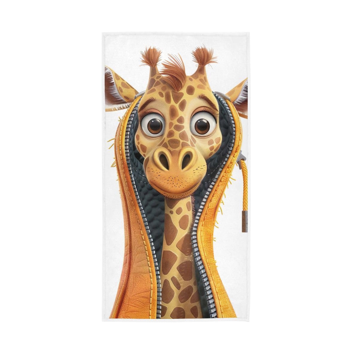 LSRCPD Cartoon Giraffe with Coat Hand Towels, Hand Towels for Bathroom Clearance 15 x 30 Inches