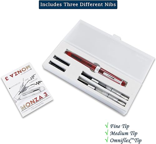 Miniatura 5 de Monteverde Monza - Pluma estilográfica (3 unidades), color rojo