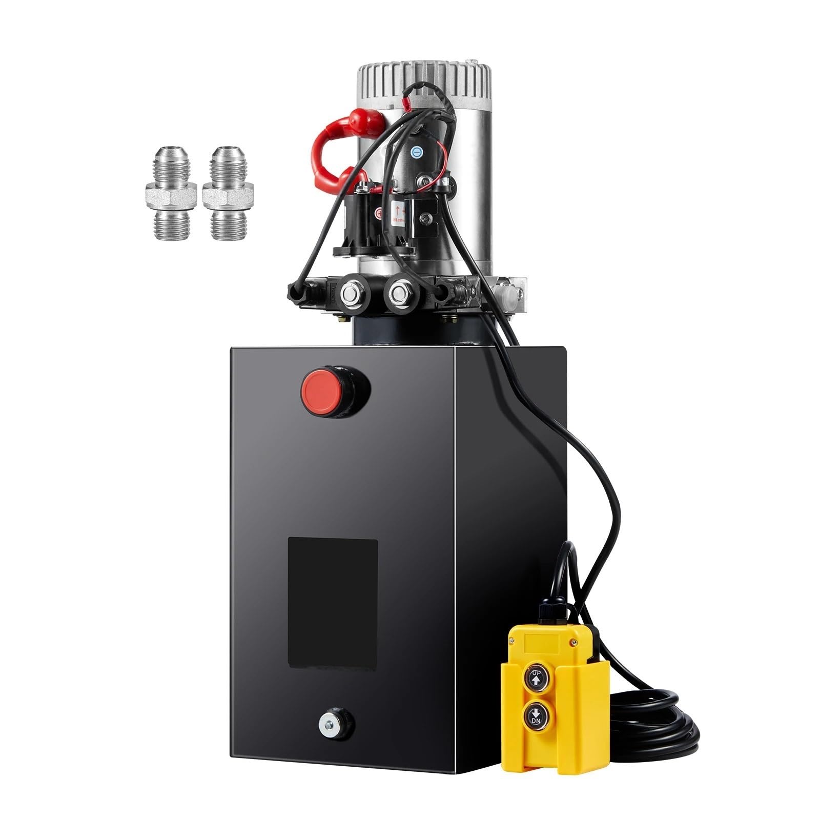 12V DC Hydraulic Power Unit, 3200 PSI 0.91GPM Double Acting Pump, for Dump Trailer, Lift Platform, and Heavy Equipment