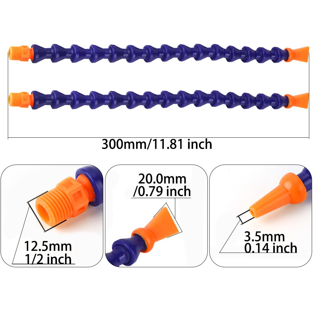 4 tubi per refrigerante 1/2 tubo flessibile universale per refrigerante in plastica ugello rotondo acqua olio tubo refrigerante per sistema di raffreddamento ad acqua idraulico o CNC macchina