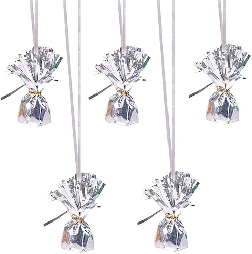 Globo plata metálico peso (paquete de 12)