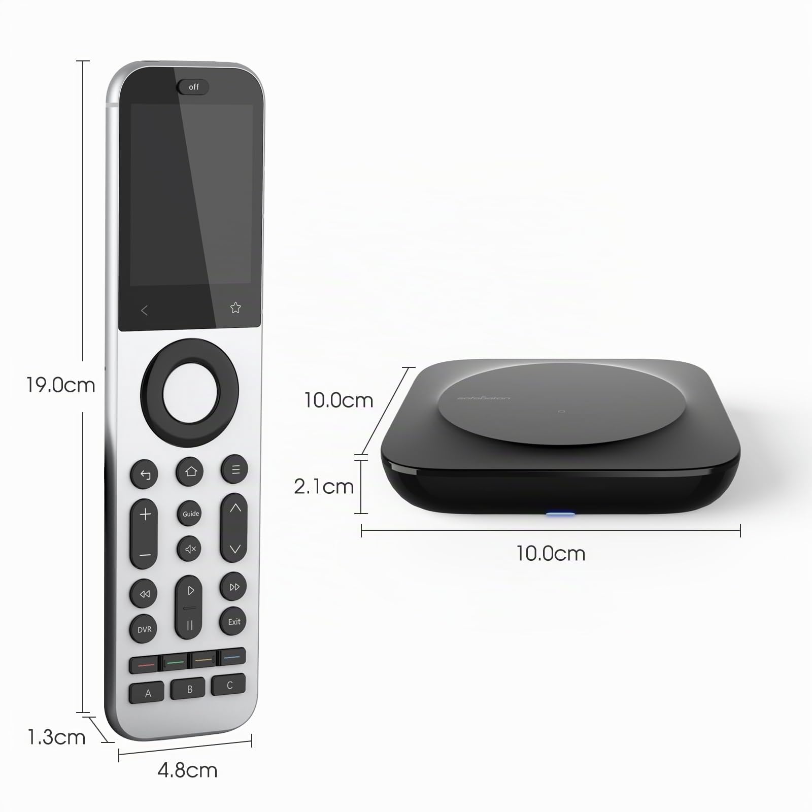 SofaBaton X2 Mando a distancia universal con concentrador y estación de carga | Pantalla táctil, control de un botón personalizable, control de hasta 60 dispositivos IR/Bluetooth/WiFi