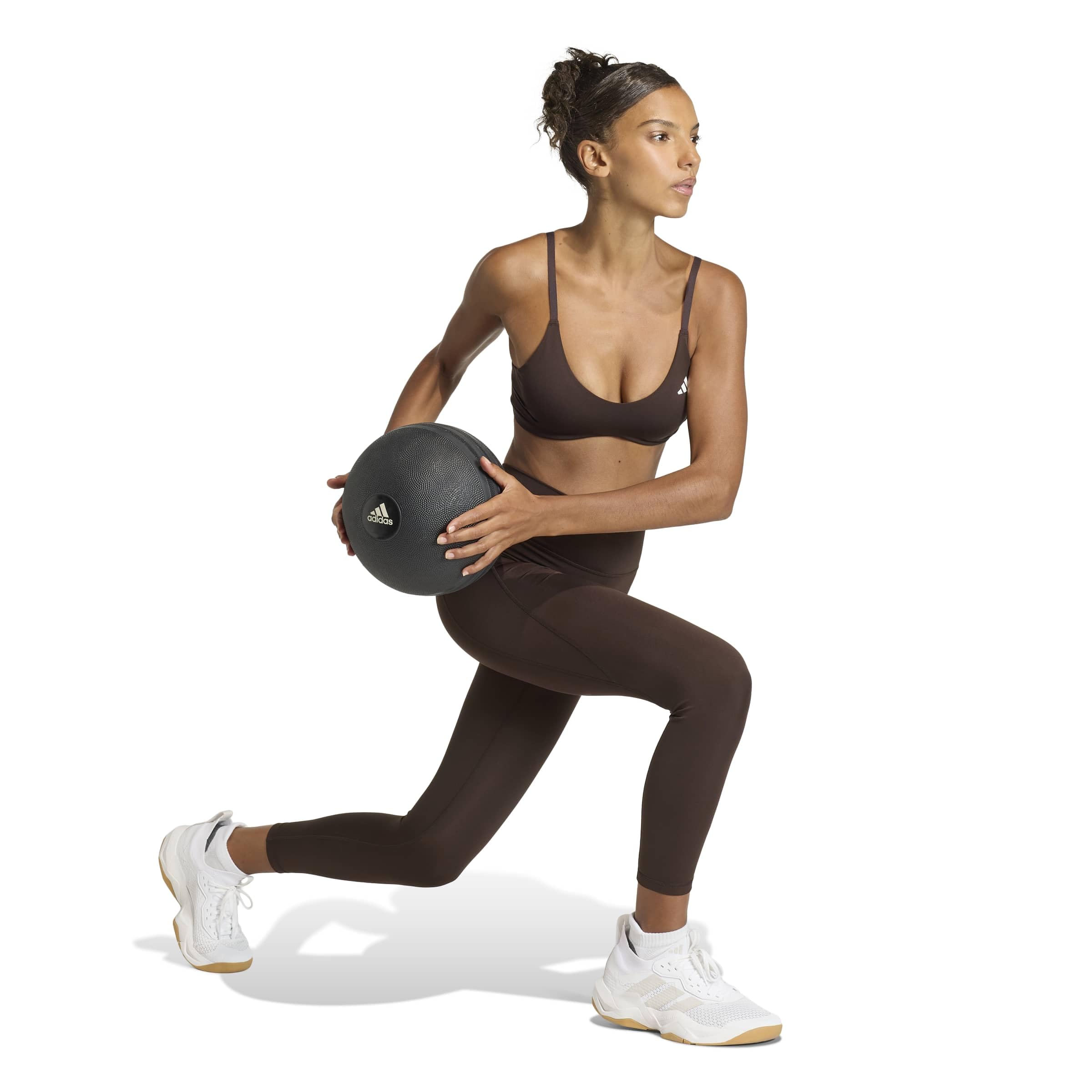 adidas Kobiety Optime Essentials Workout 7/8 Leggings Tights, Aurora Coffee, M