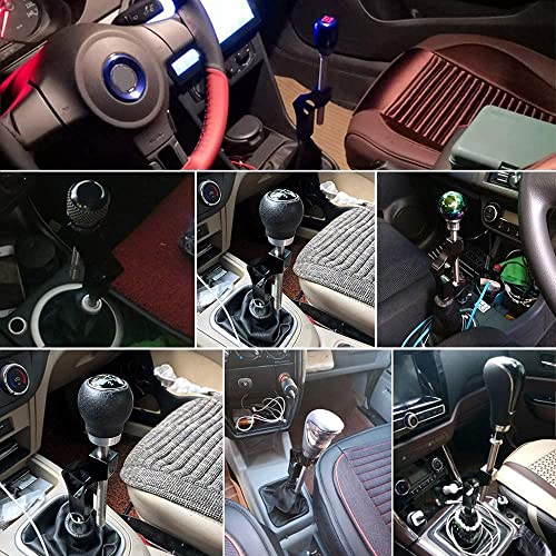 Image of AUTO MT Black Adjustable Gear Shift Knob Extender Height Lever Extension Car JDM Gear Shifter Extender Kit with 4 Adapters