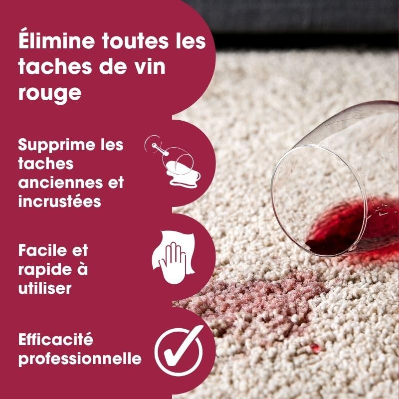 Image of Furniture Clinic Red Wine Stain Remover - Easily Remove Red Wine Stains From Carpets, Clothes, and Upholstery (125ml)