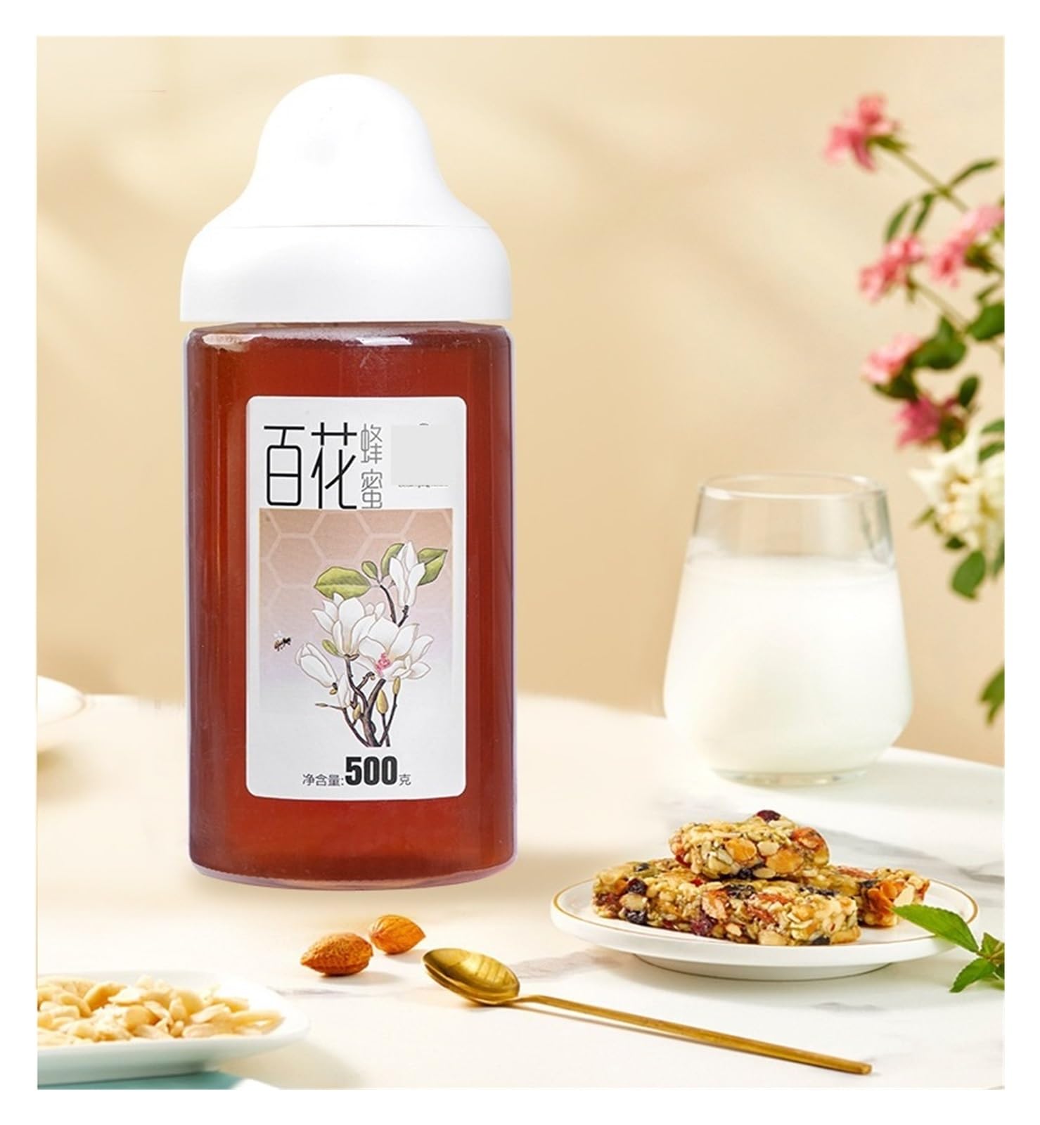 Mieszanka miodu z dzikich kwiatów Łatwy w użyciu Słodki naturalny smarowidło(1can)