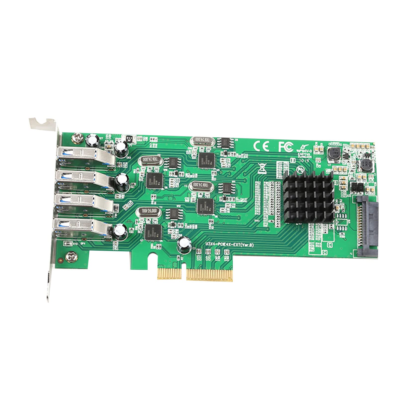 Carte d'extension PCIE 20 Gbit/s 4 ports USB vers PCI-Express Controller Adaptateur convertisseur avec port 15 broches