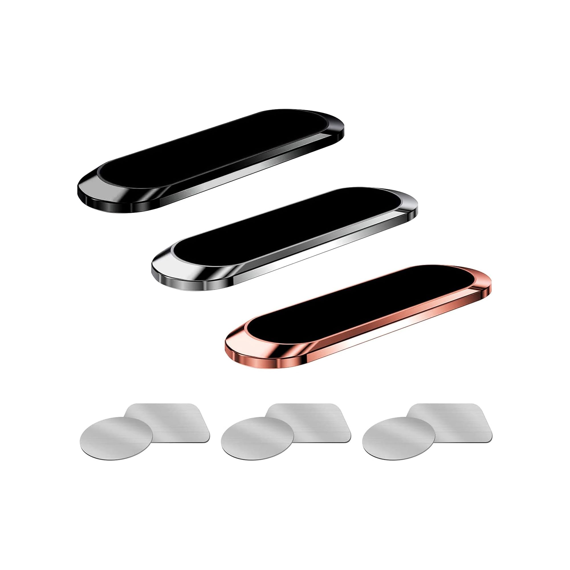 Sulfar 3 Pack Magnetic Car Phone Mount Universal Dashboard Car Mount Cell Phone Holder Cradle Bracket with Strong Magnet Compatible with iPhone, Samsung, Huawei, Google, OnePlus, Sony, GPS etc
